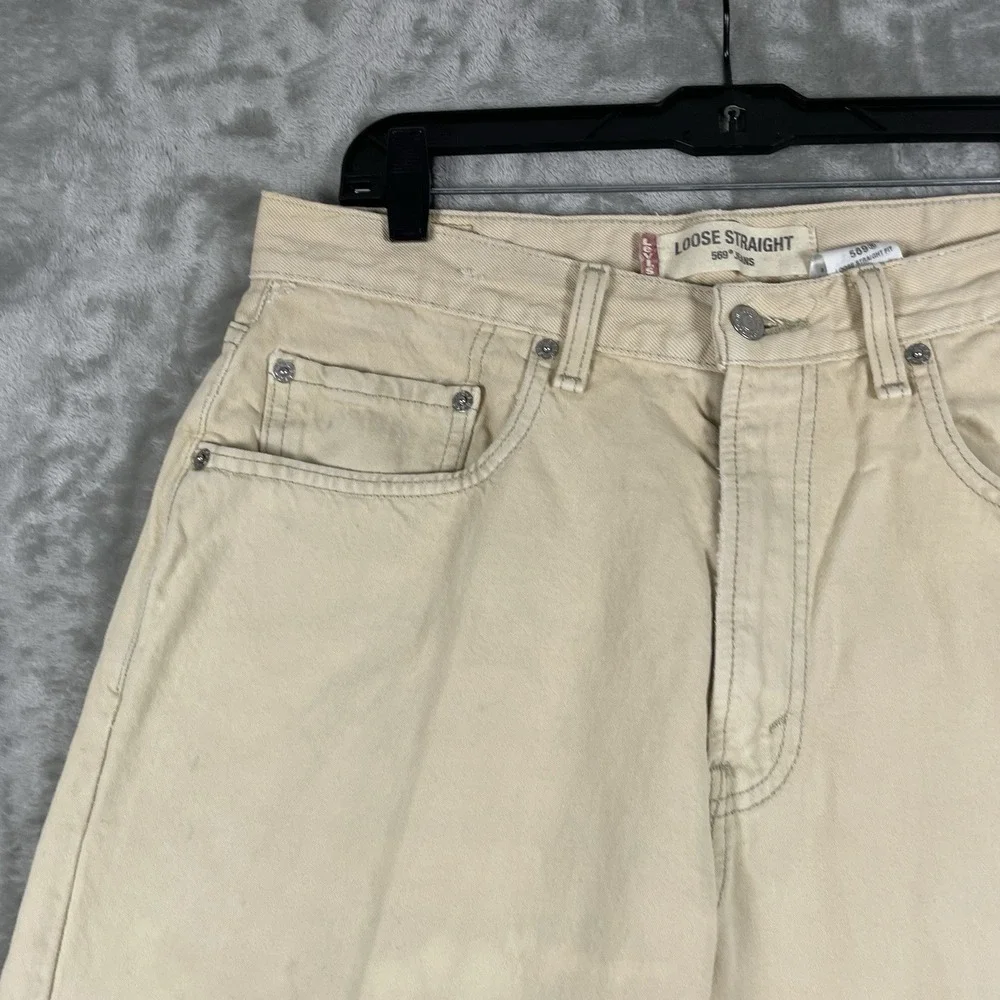 VTG Levis 569 Jeans Mens 32x30 Stained Distressed Loose Straight Baggy Skate Y2K